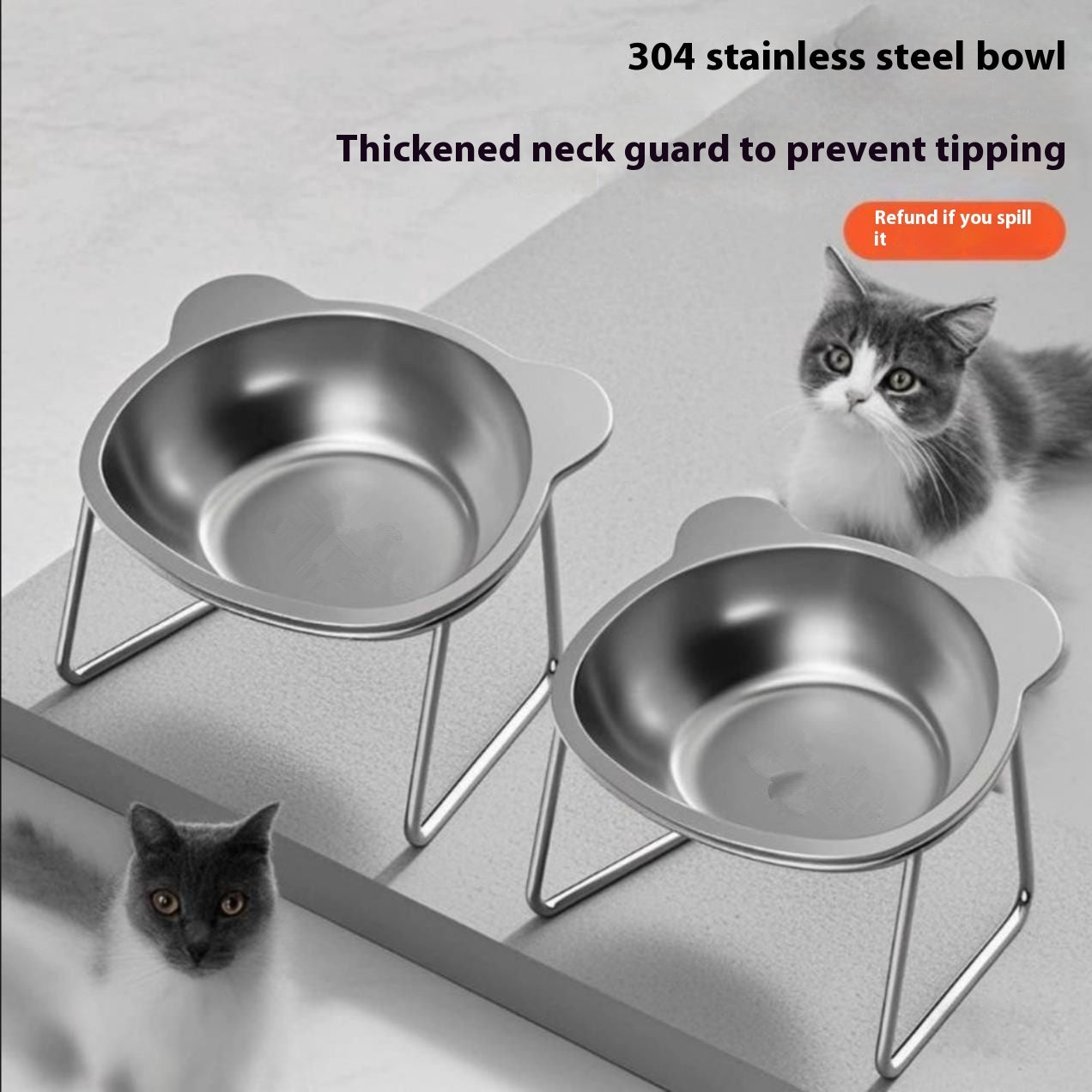 Gamelle Orthopédique Surelevée pour Chat 🐱 | Anti-Vomissement & Digestion | Trovelo