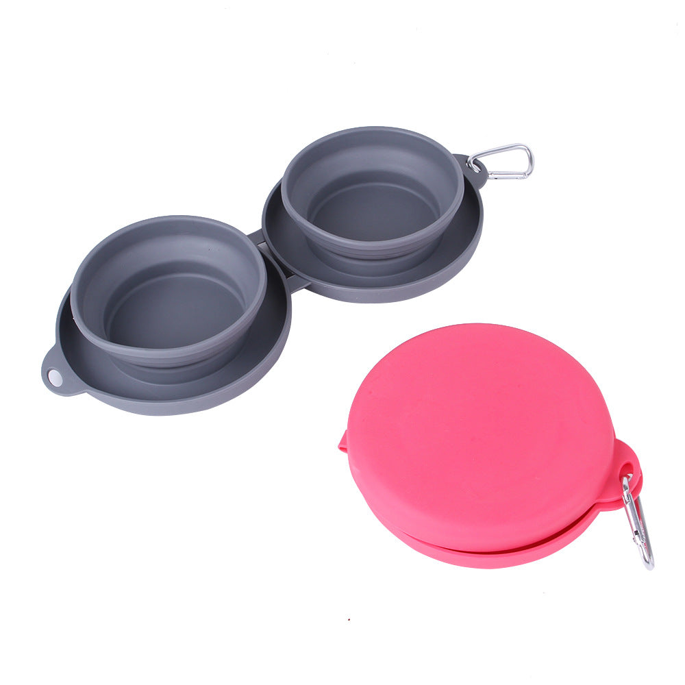 Gamelle Double Pliable pour Chien & Chat | Silicone Premium | Trovelo
