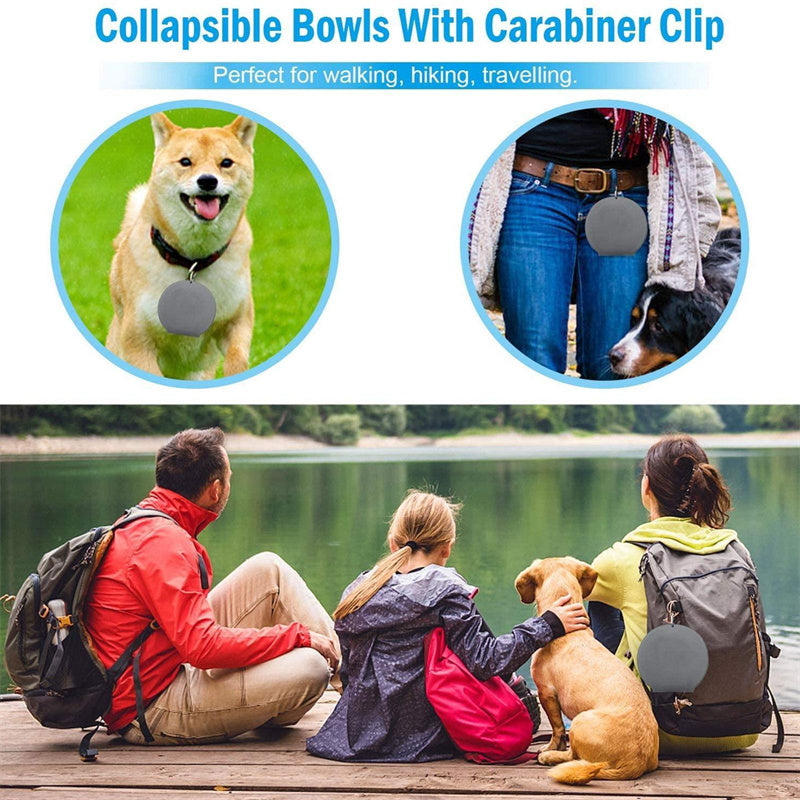 Gamelle Double Pliable pour Chien & Chat | Silicone Premium | Trovelo