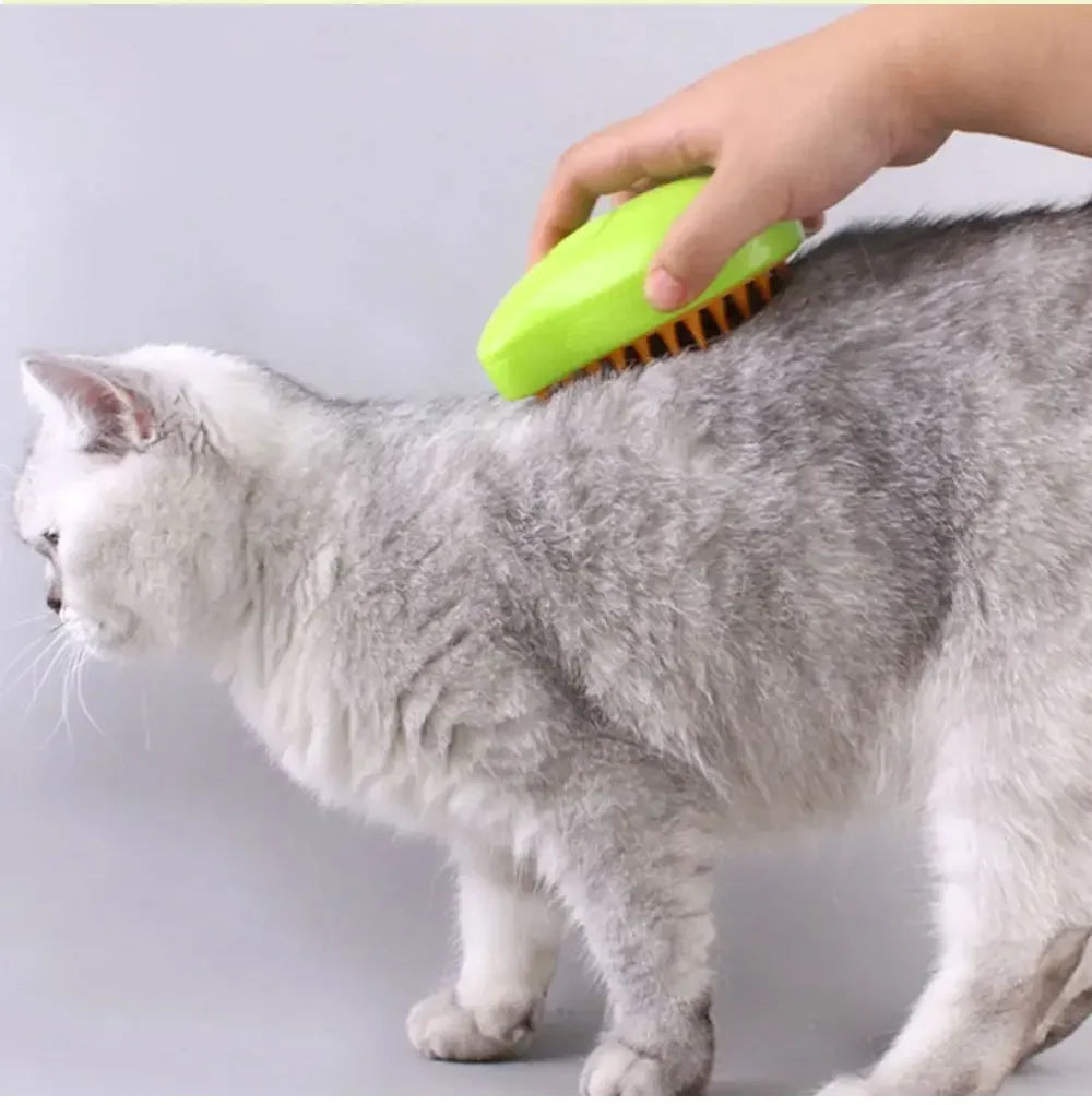 Brosse Vapeur 3-en-1 pour Chien et Chat – Massage & Toilettage