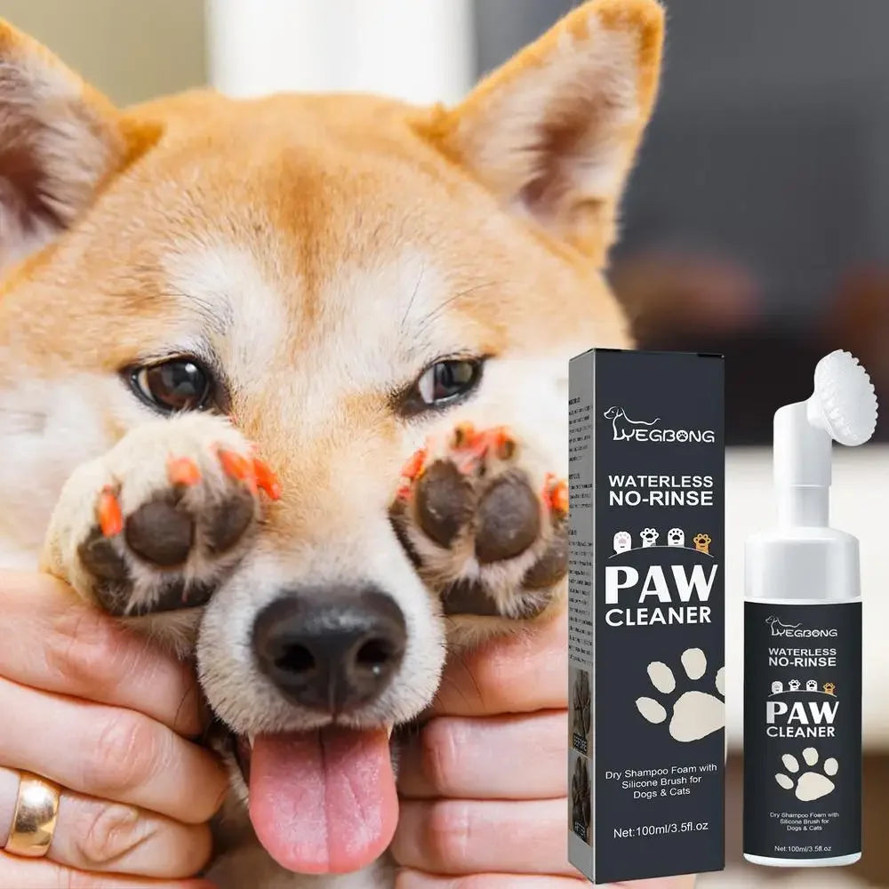 Mousse Nettoyante pour Pattes de Chien et Chat – Sans Rinçage