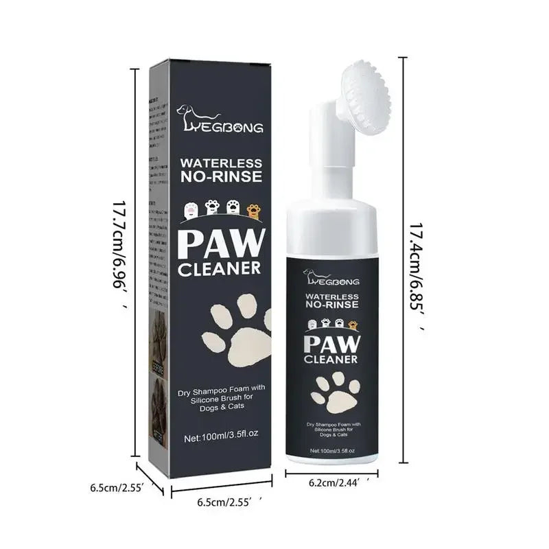 Mousse Nettoyante pour Pattes de Chien et Chat – Sans Rinçage
