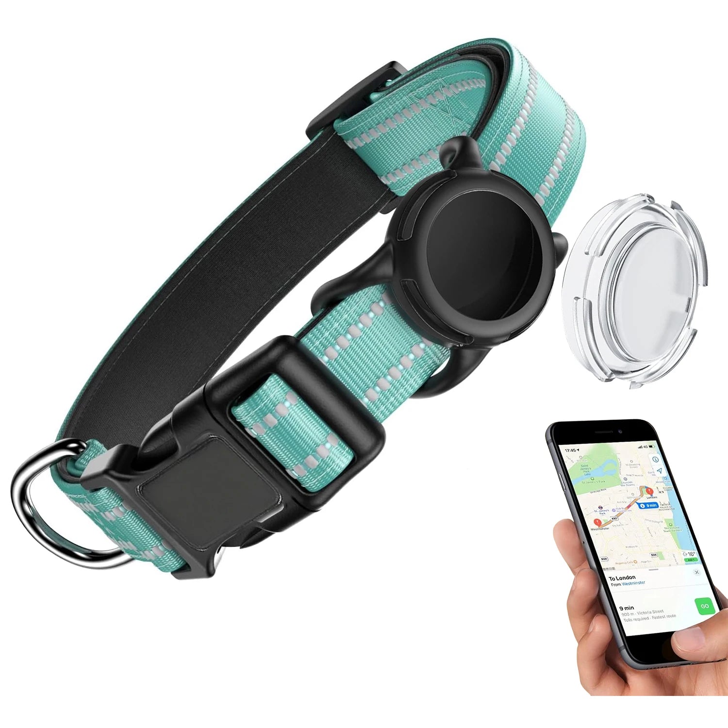 Collier pour Chien avec Support AirTag – Réfléchissant & Réglable