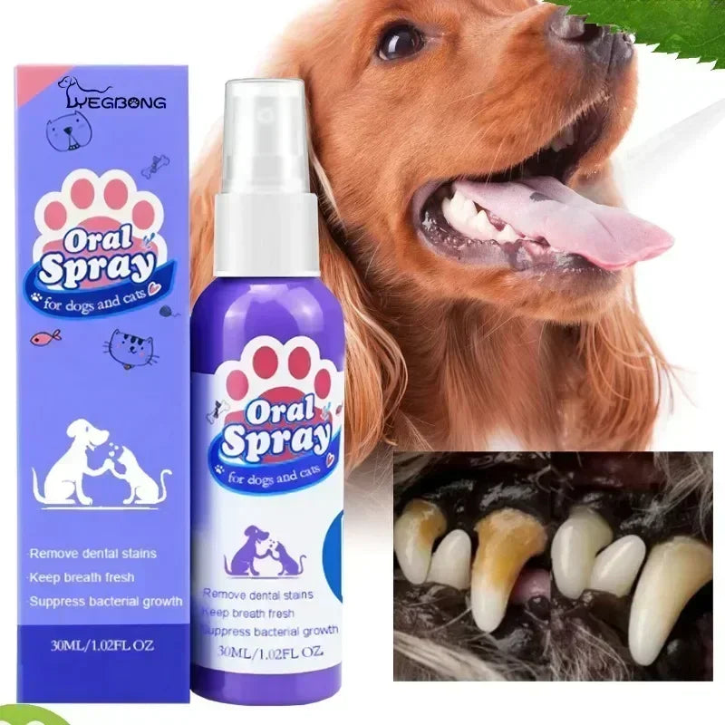 Spray Dentaire pour Chien et Chat – Haleine Fraîche & Dents Blanches