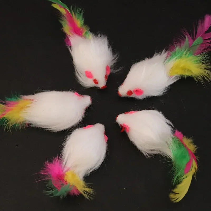 Jouets souris multicolores pour chats