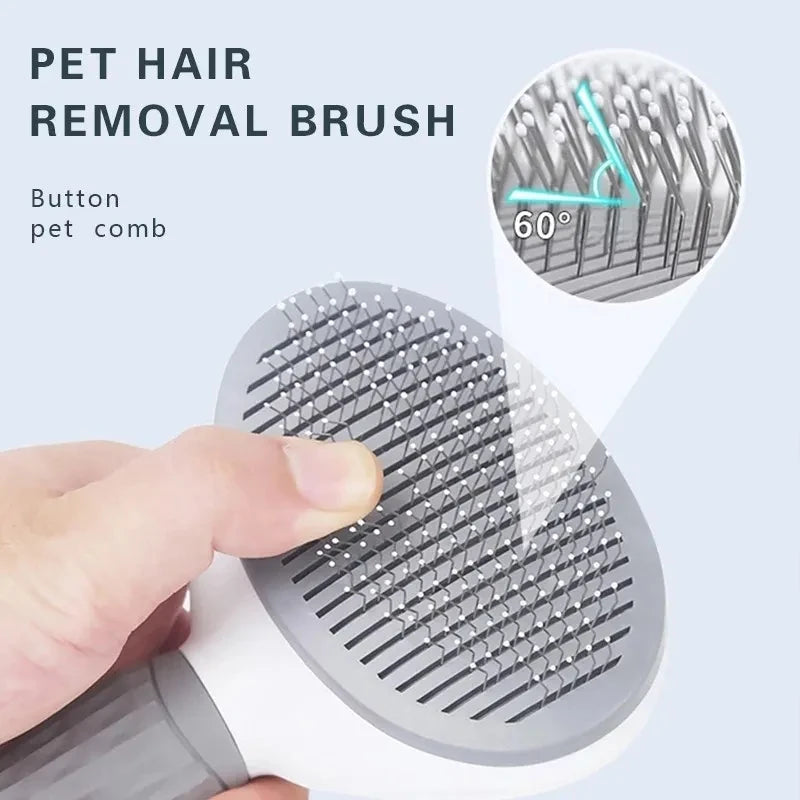 Brosse de Toilettage Auto-Nettoyante pour Chien et Chat