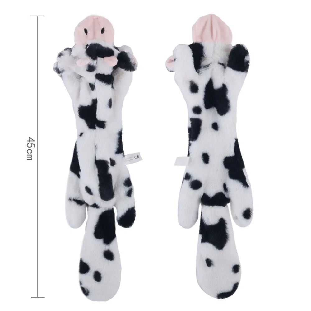 Jouet chien en peluche sans rembourrage avec couinement