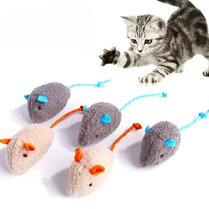 Lot 3/7 jouets souris et rats en peluche interactifs pour chat
