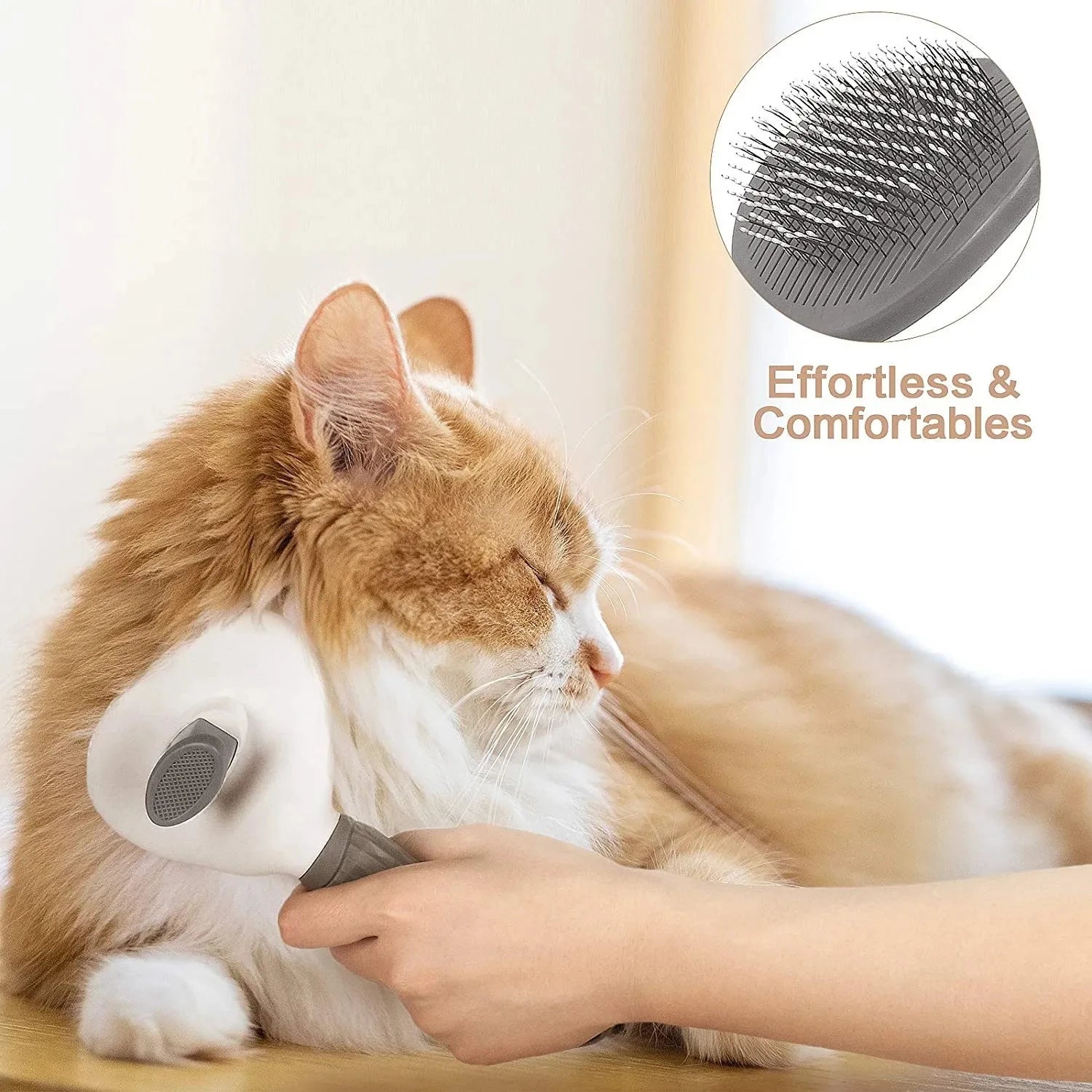 Brosse de Toilettage Auto-Nettoyante pour Chien et Chat