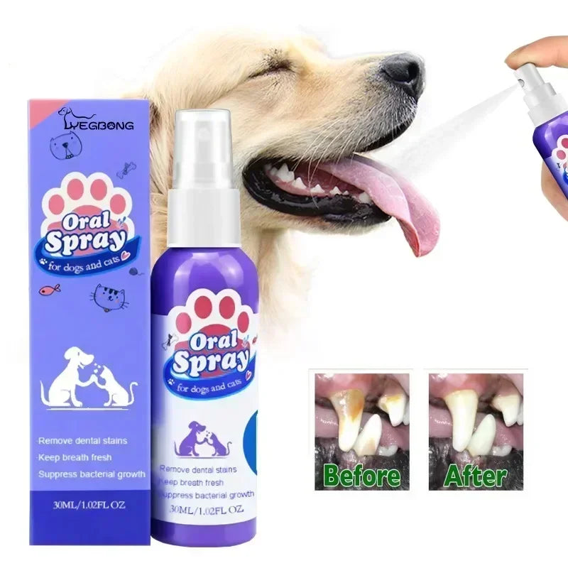 Spray Dentaire pour Chien et Chat – Haleine Fraîche & Dents Blanches