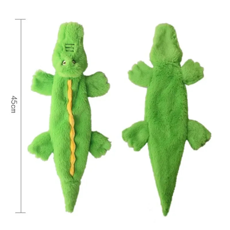 Jouet chien en peluche sans rembourrage avec couinement