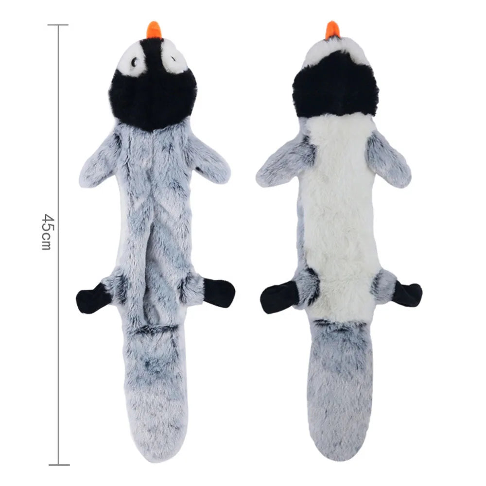 Jouet chien en peluche sans rembourrage avec couinement