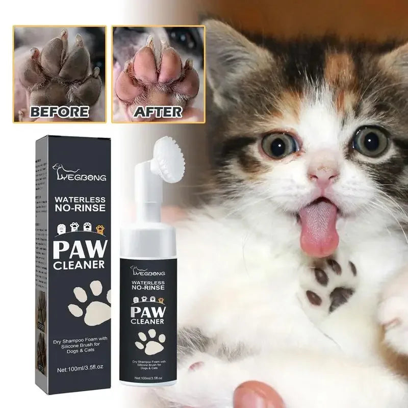 Mousse Nettoyante pour Pattes de Chien et Chat – Sans Rinçage