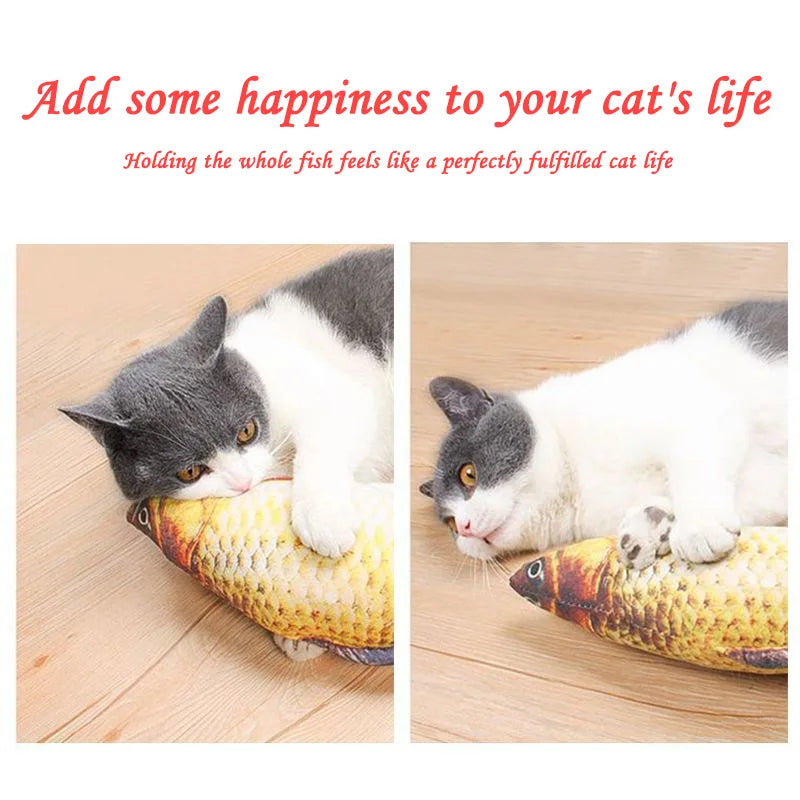 Jouet poisson en peluche à la cataire pour chat – Anti-ennui