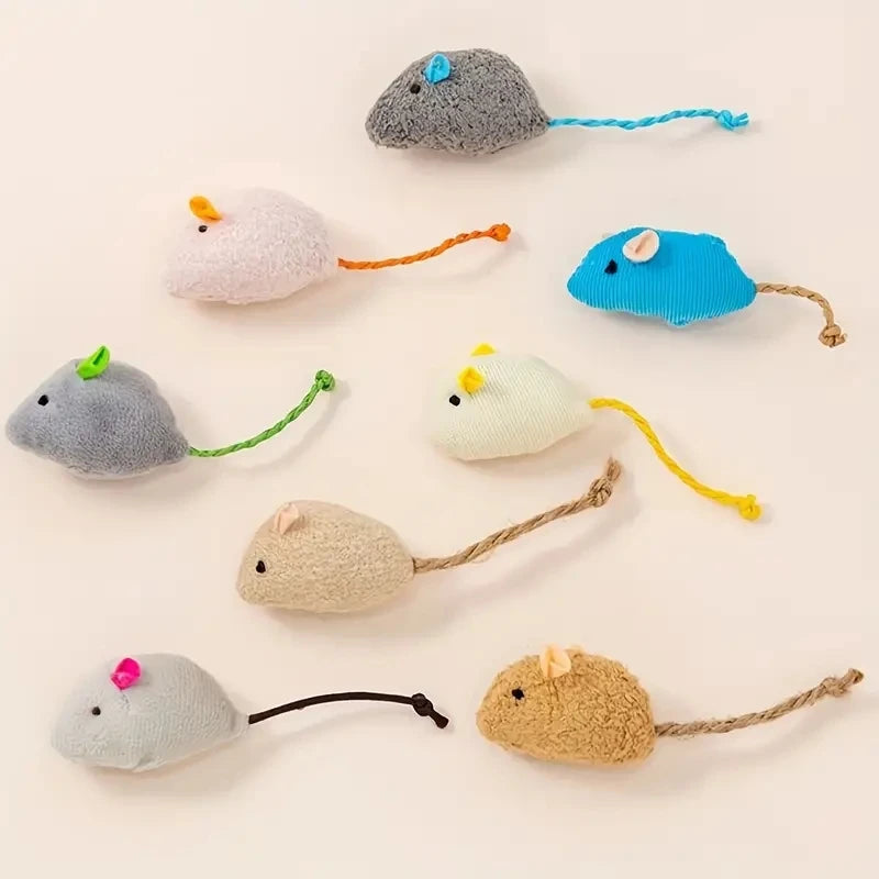 Lot 3/7 jouets souris et rats en peluche interactifs pour chat
