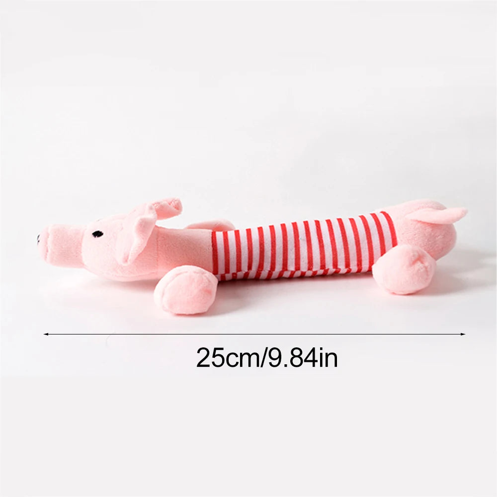 Jouet chien en peluche sans rembourrage avec couinement