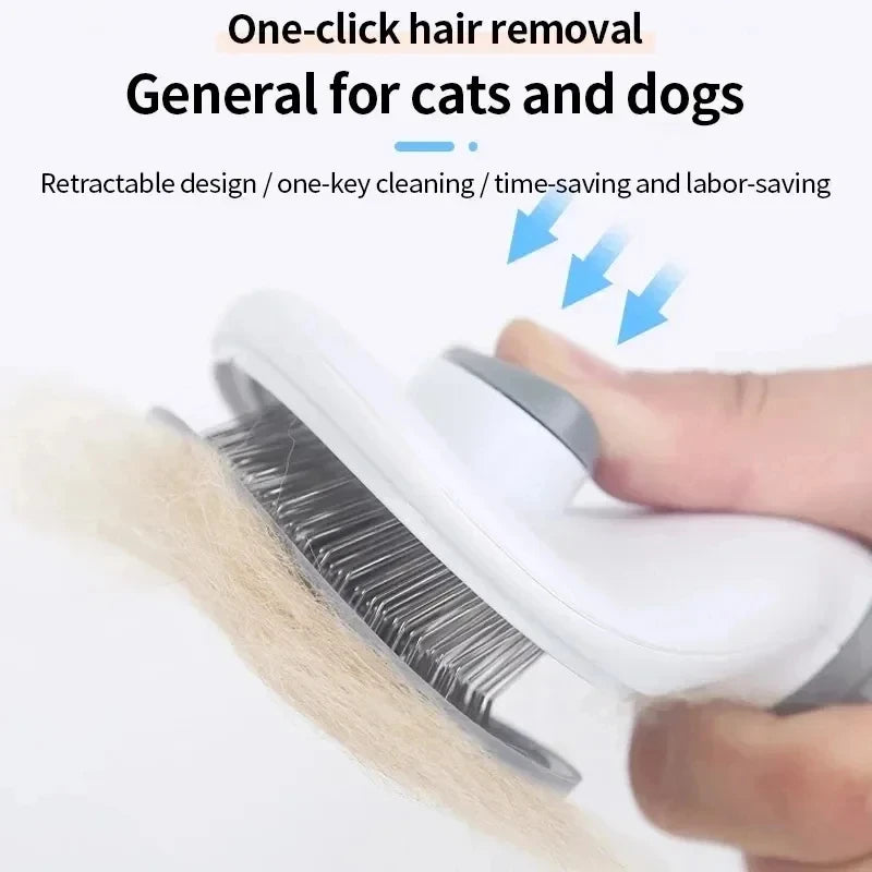 Brosse de Toilettage Auto-Nettoyante pour Chien et Chat