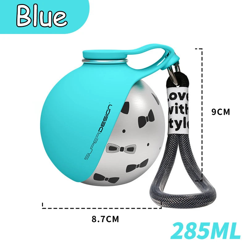 Gourde Portable 2-en-1 pour Chien – Inox & Silicone