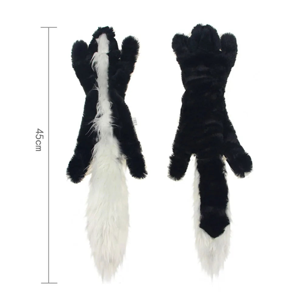 Jouet chien en peluche sans rembourrage avec couinement