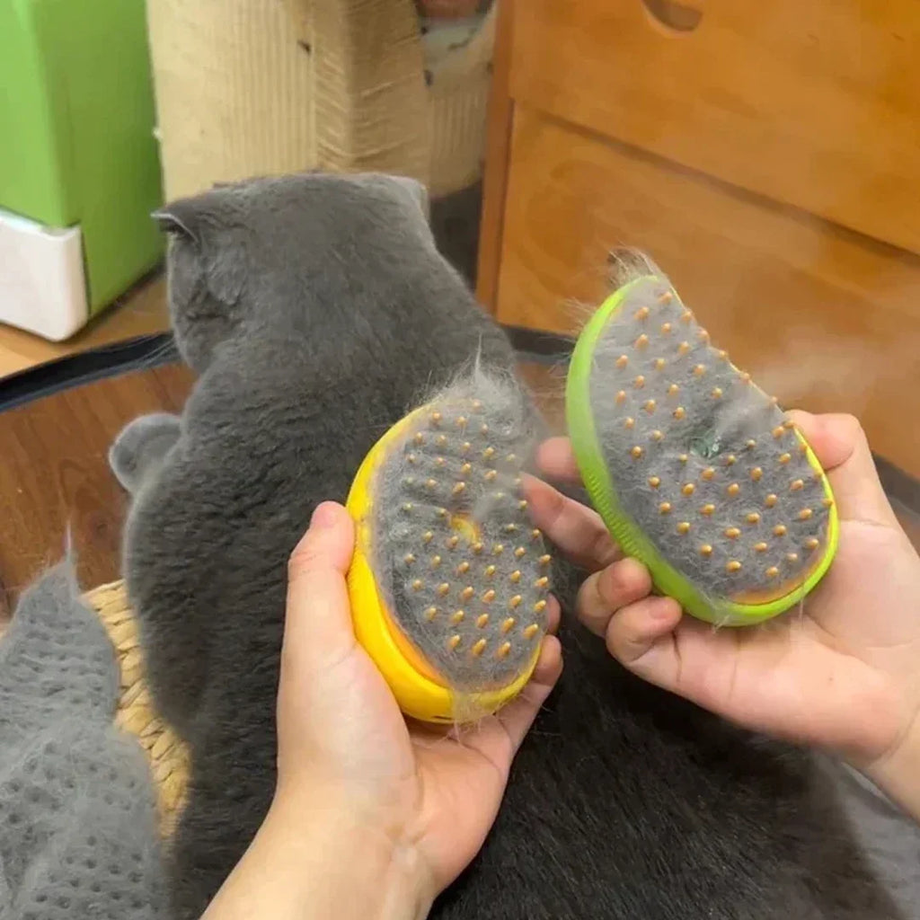 Brosse Vapeur 3-en-1 pour Chien et Chat – Massage & Toilettage