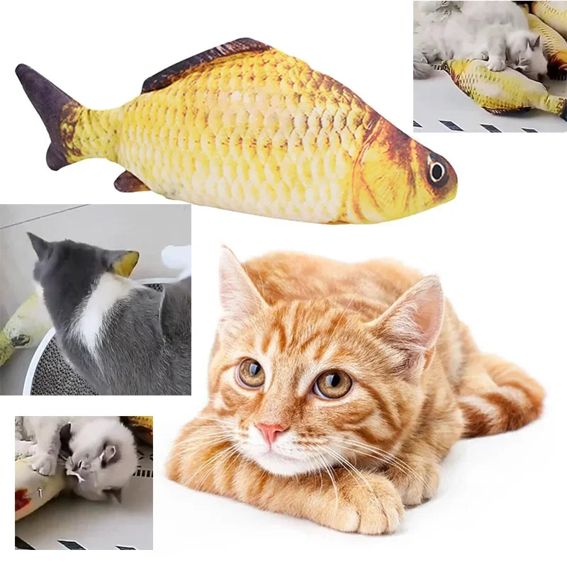 Jouet poisson en peluche à la cataire pour chat – Anti-ennui