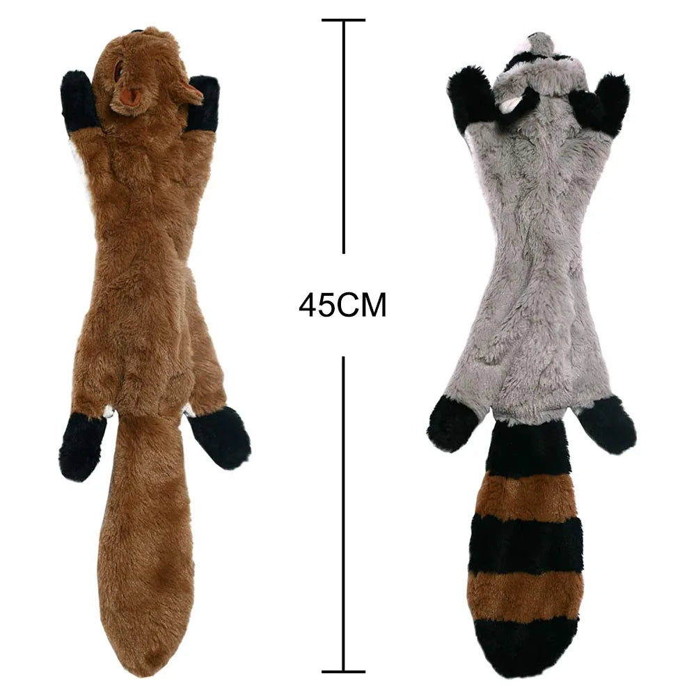 Jouet chien en peluche sans rembourrage avec couinement