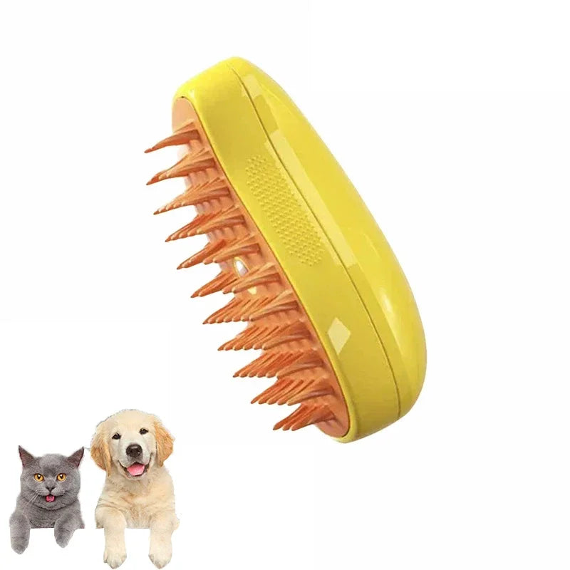 Brosse Vapeur 3-en-1 pour Chien et Chat – Massage & Toilettage