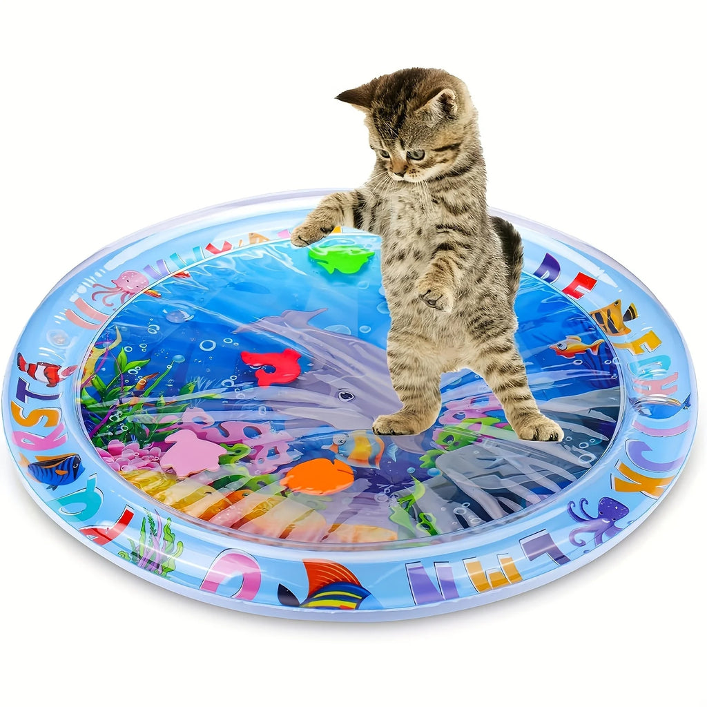 Tapis de Jeu Aquatique pour Chat – Gonflable, Thème Océan