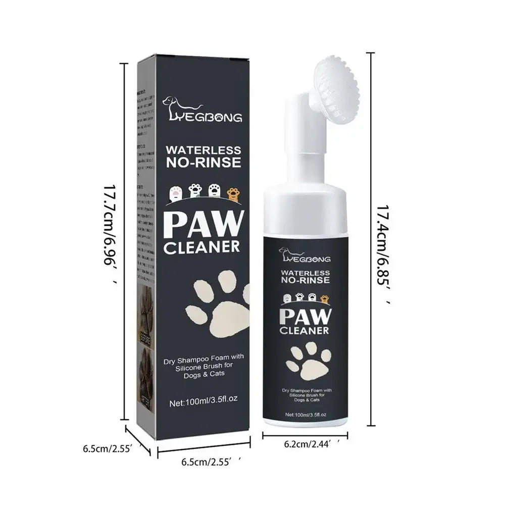 Mousse Nettoyante pour Pattes de Chien et Chat – Sans Rinçage