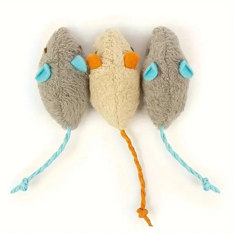Lot 3/7 jouets souris et rats en peluche interactifs pour chat