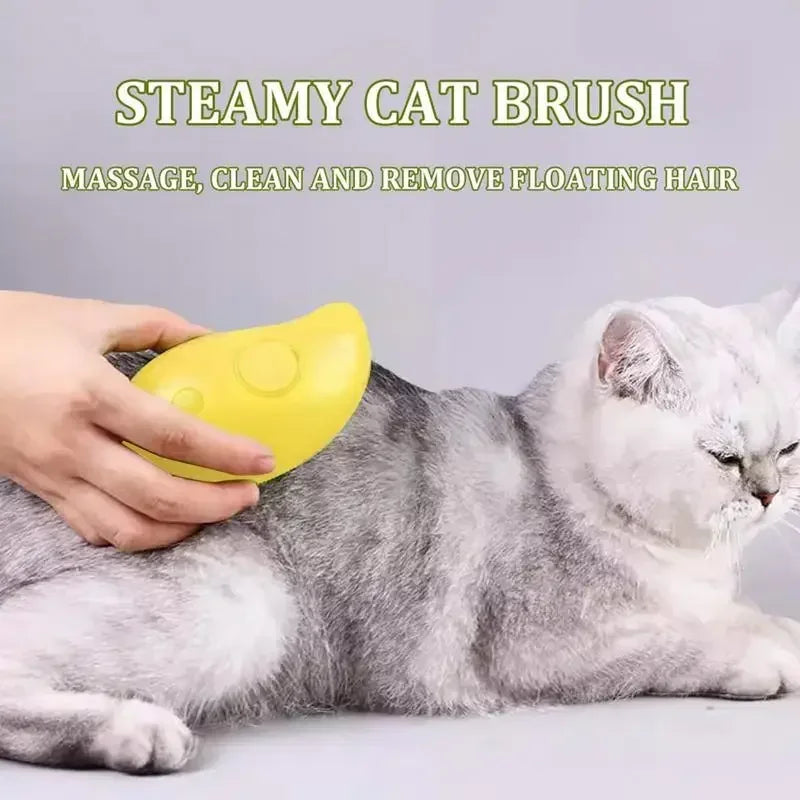 Brosse Vapeur 3-en-1 pour Chien et Chat – Massage & Toilettage