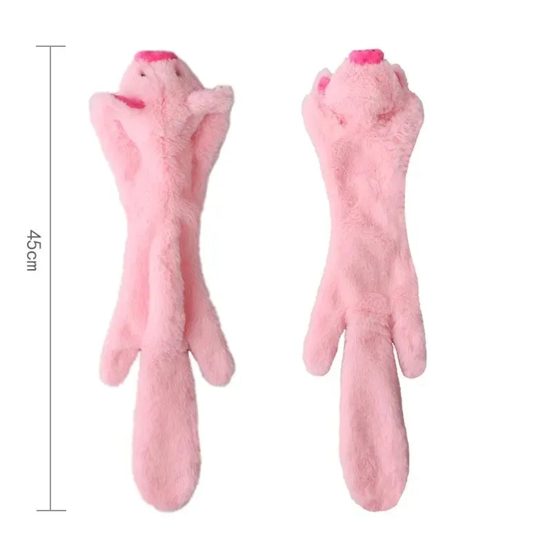 Jouet chien en peluche sans rembourrage avec couinement