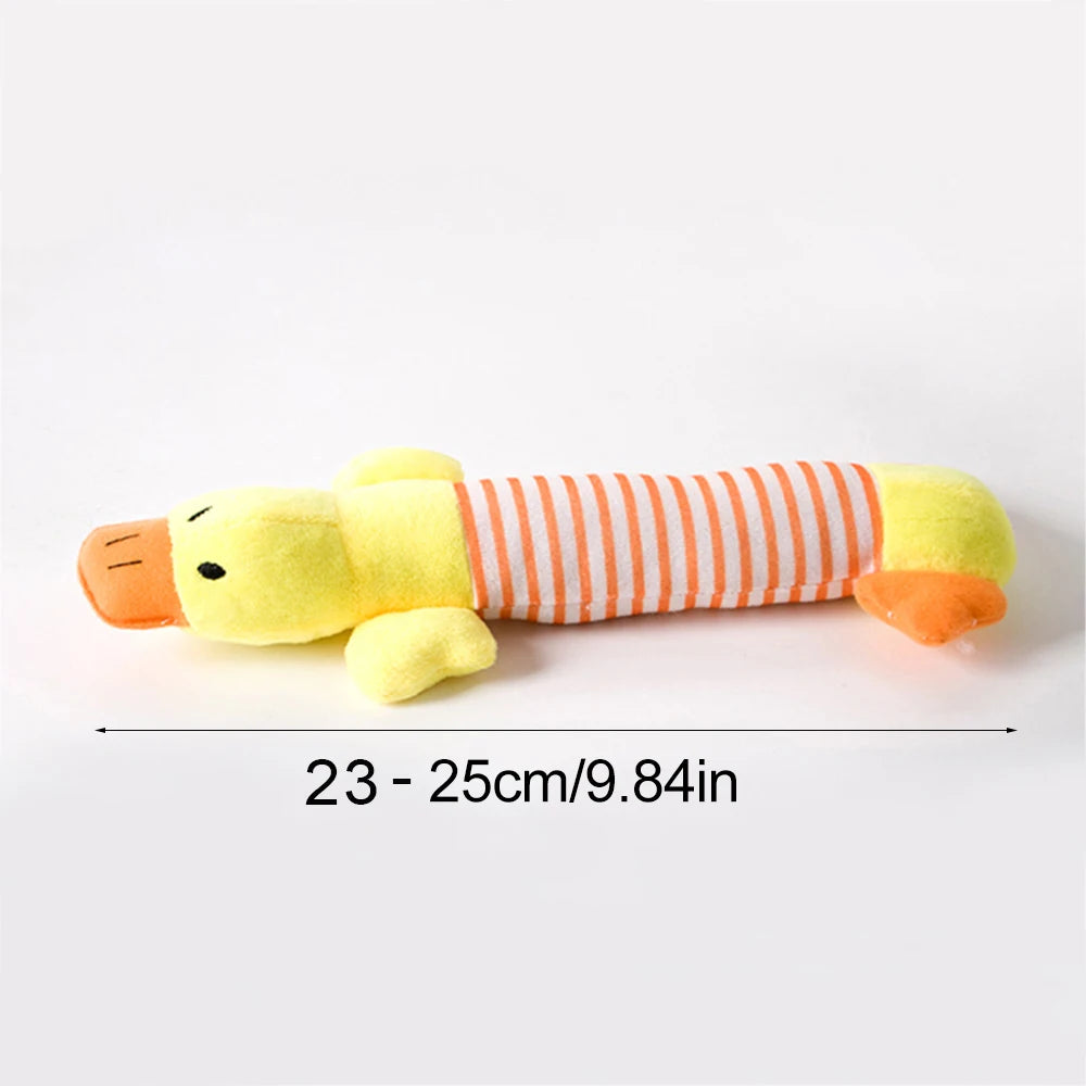 Jouet chien en peluche sans rembourrage avec couinement