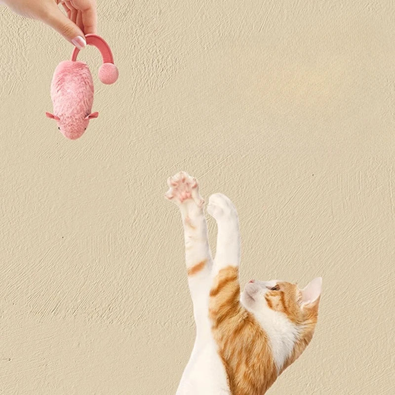 Jouet souris en peluche interactif pour chat – Simulation réaliste
