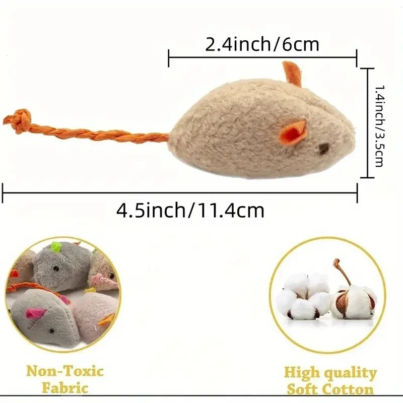 Lot 3/7 jouets souris et rats en peluche interactifs pour chat