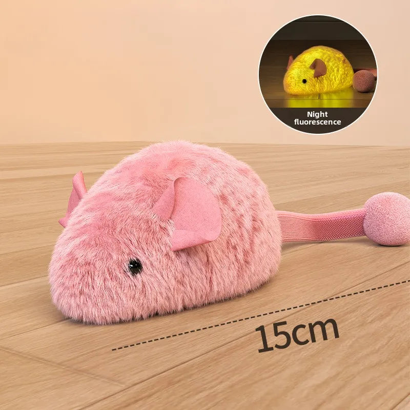 Jouet souris en peluche interactif pour chat – Simulation réaliste