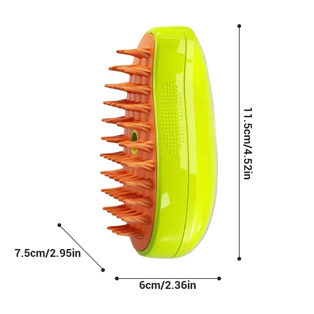 Brosse Vapeur 3-en-1 pour Chien et Chat – Massage & Toilettage