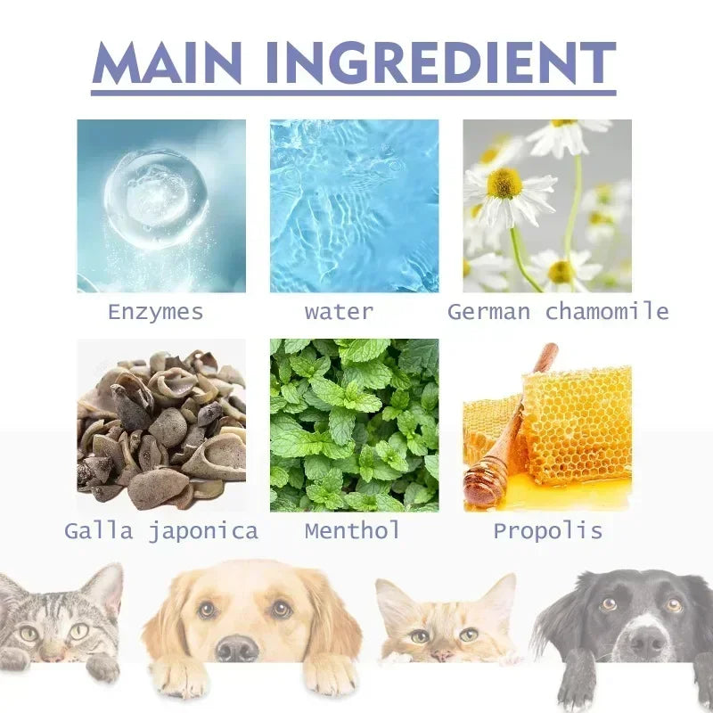 Spray Dentaire pour Chien et Chat – Haleine Fraîche & Dents Blanches