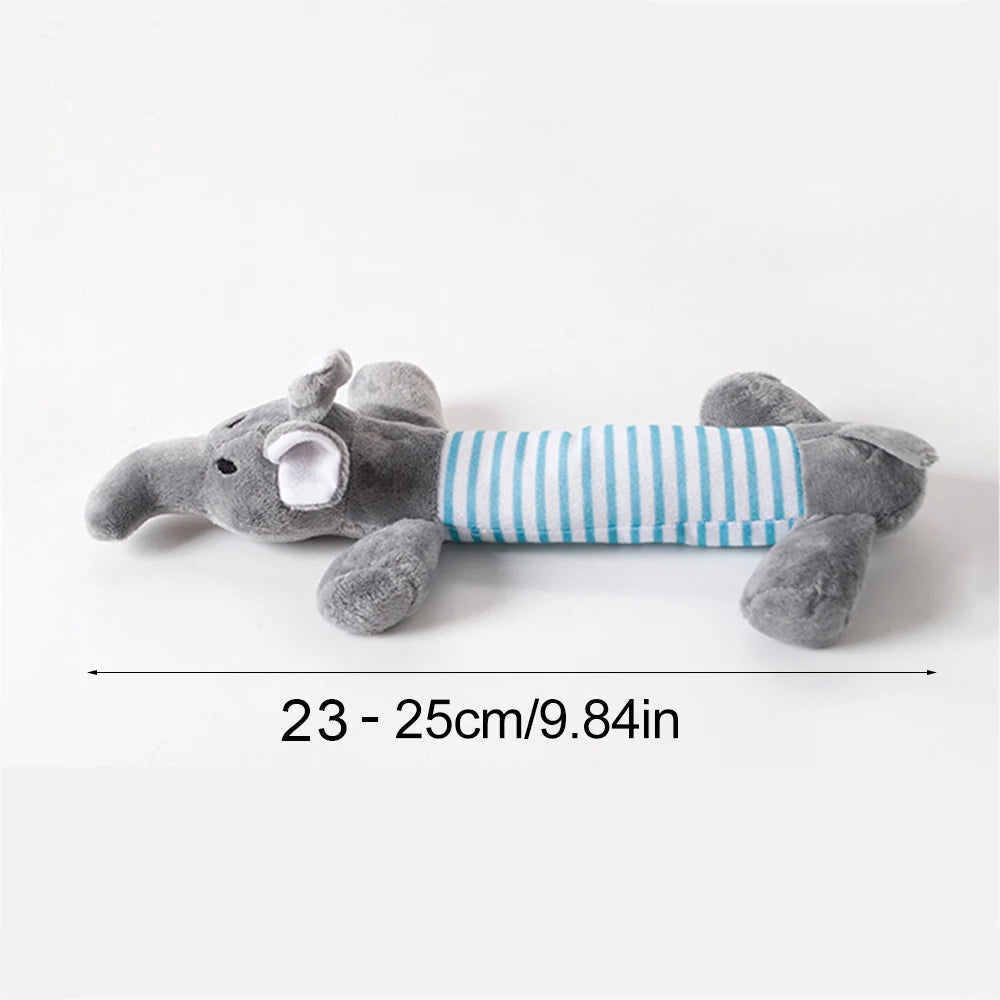 Jouet chien en peluche sans rembourrage avec couinement
