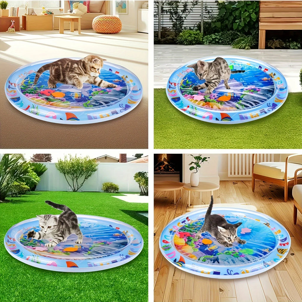 Tapis de Jeu Aquatique pour Chat – Gonflable, Thème Océan