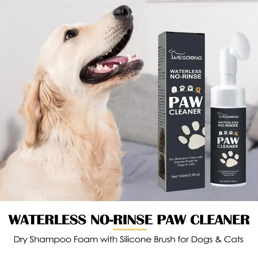 Mousse Nettoyante pour Pattes de Chien et Chat – Sans Rinçage