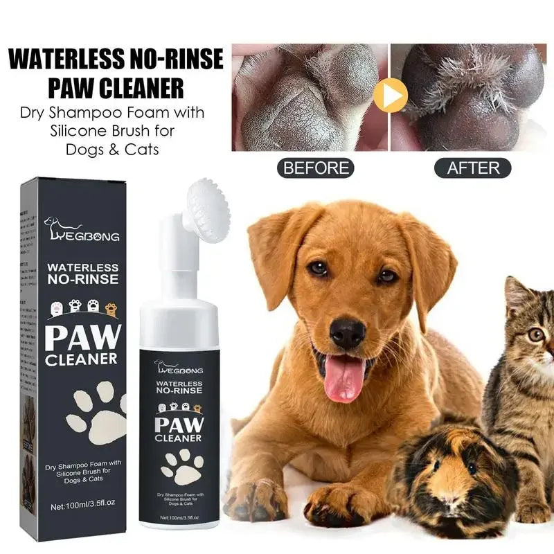 Mousse Nettoyante pour Pattes de Chien et Chat – Sans Rinçage