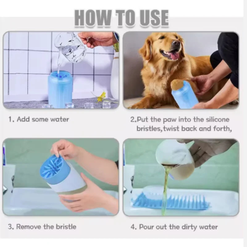 Lave-Pattes Portable pour Chien – Nettoyage Rapide & Efficace