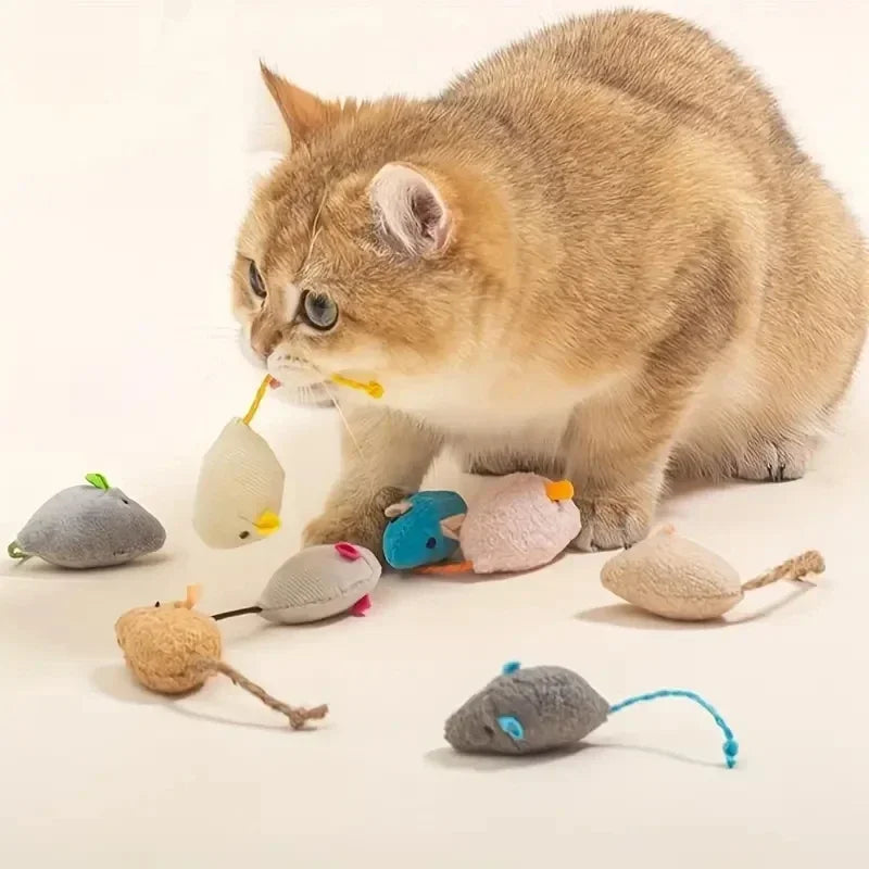 Lot 3/7 jouets souris et rats en peluche interactifs pour chat