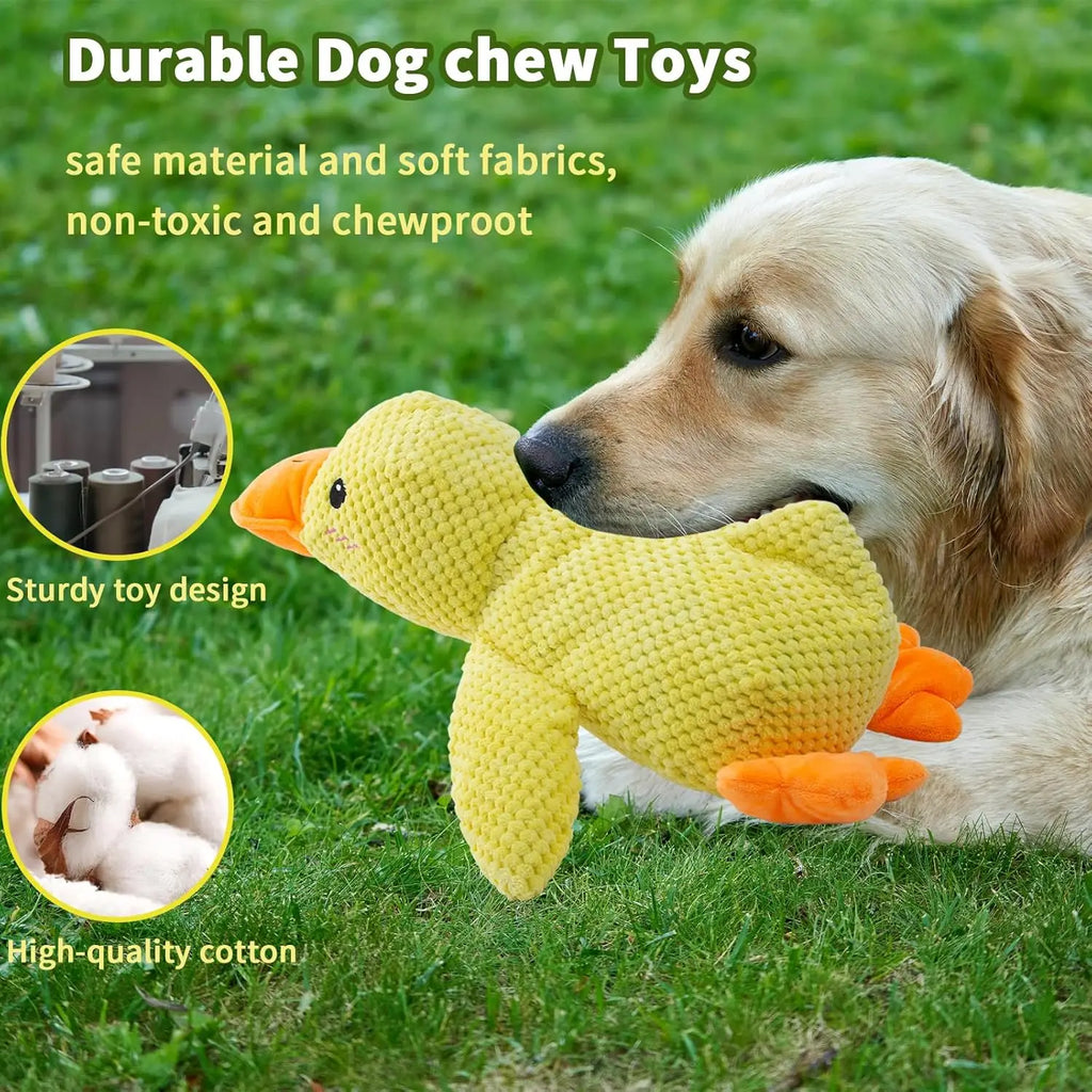 Jouet canard en peluche couinant pour chien