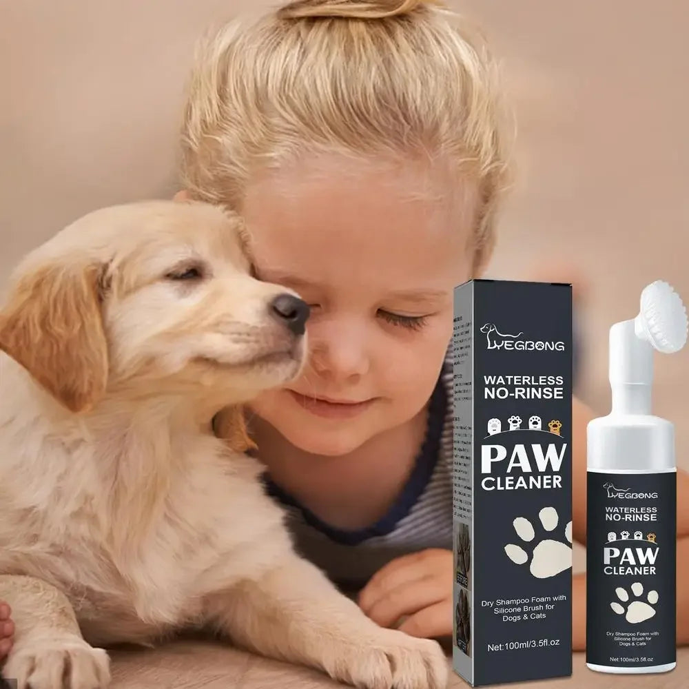 Mousse Nettoyante pour Pattes de Chien et Chat – Sans Rinçage