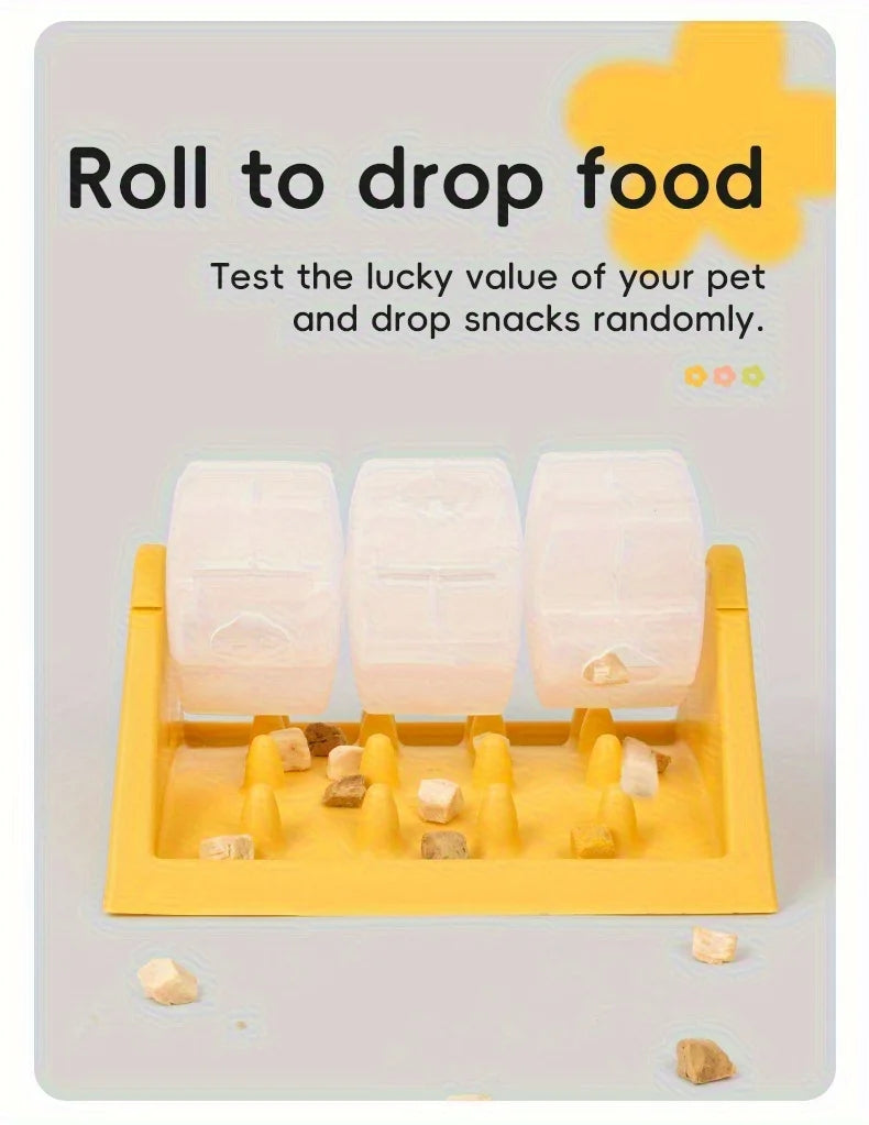 Distributeur de croquettes interactif pour chien – Anti-glouton