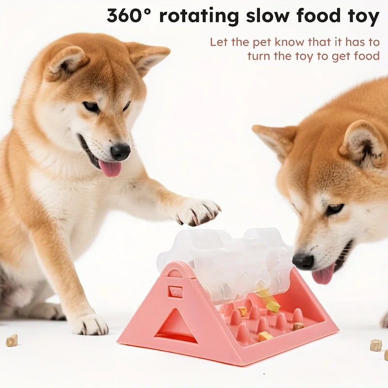 Distributeur de croquettes interactif pour chien – Anti-glouton