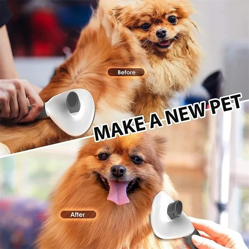Brosse de Toilettage Auto-Nettoyante pour Chien et Chat