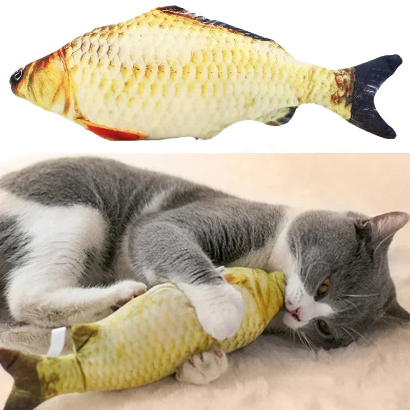 Jouet poisson en peluche à la cataire pour chat – Anti-ennui